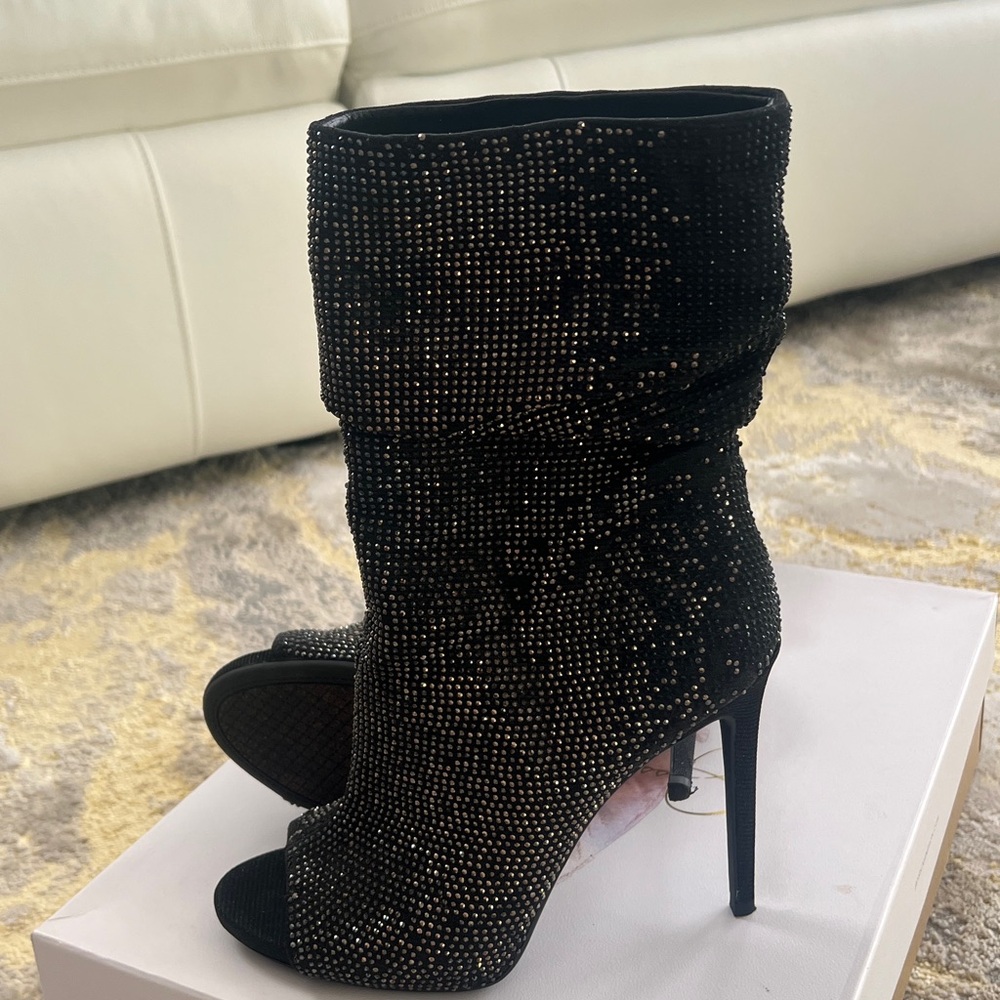 Jessica Simpson Black and Silver Ankle Booties - Picture 2 of 6